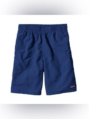 Patagonia Boys' Baggies Shorts Blue Nylon Mesh Lined Summer Outdoor Swim S (7-8)